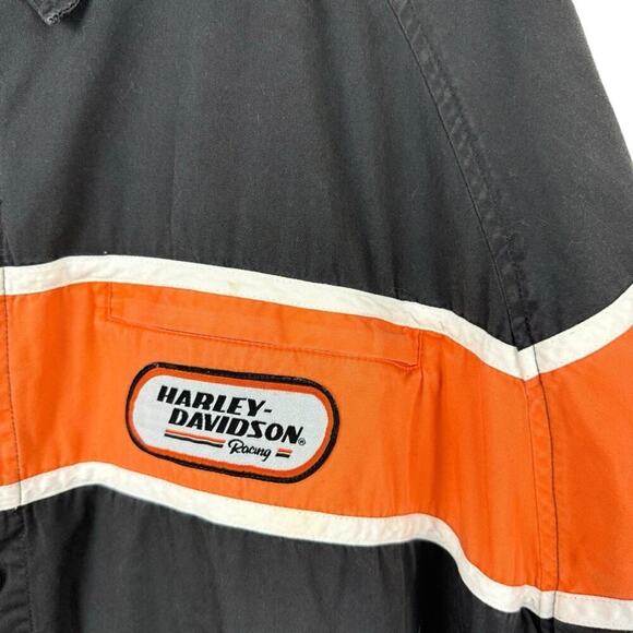 Harley-Davidson Button Up Shirt Mens XXL Motorcycle Racing Embroidered Pocket - Picture 4 of 16